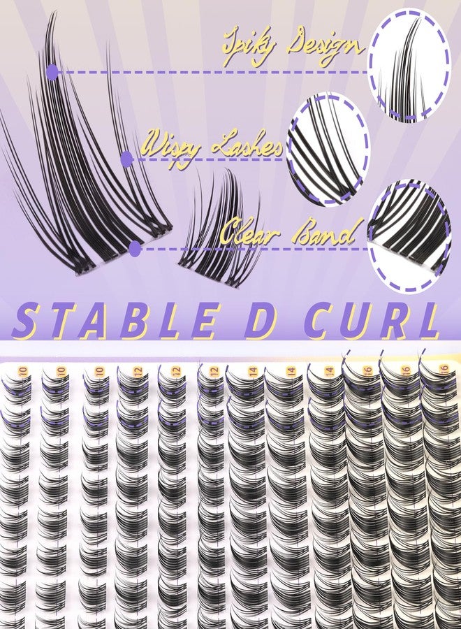Fyonas Manga Lash Clusters Fairy Cluster Eyelashes D Curl 10-16mm Spiky Anime Cluster Eyelash Extensions Natural Look 120Pcs Wispy Individual Lashes with Invisible Band for Beginners (Anime) - Image 4